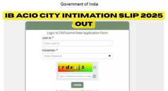 IB ACIO Exam City Intimation Slip 2025 OUT at mha.gov.in: Steps to Check Exam City and Admit Card PDF- Direct Link Here