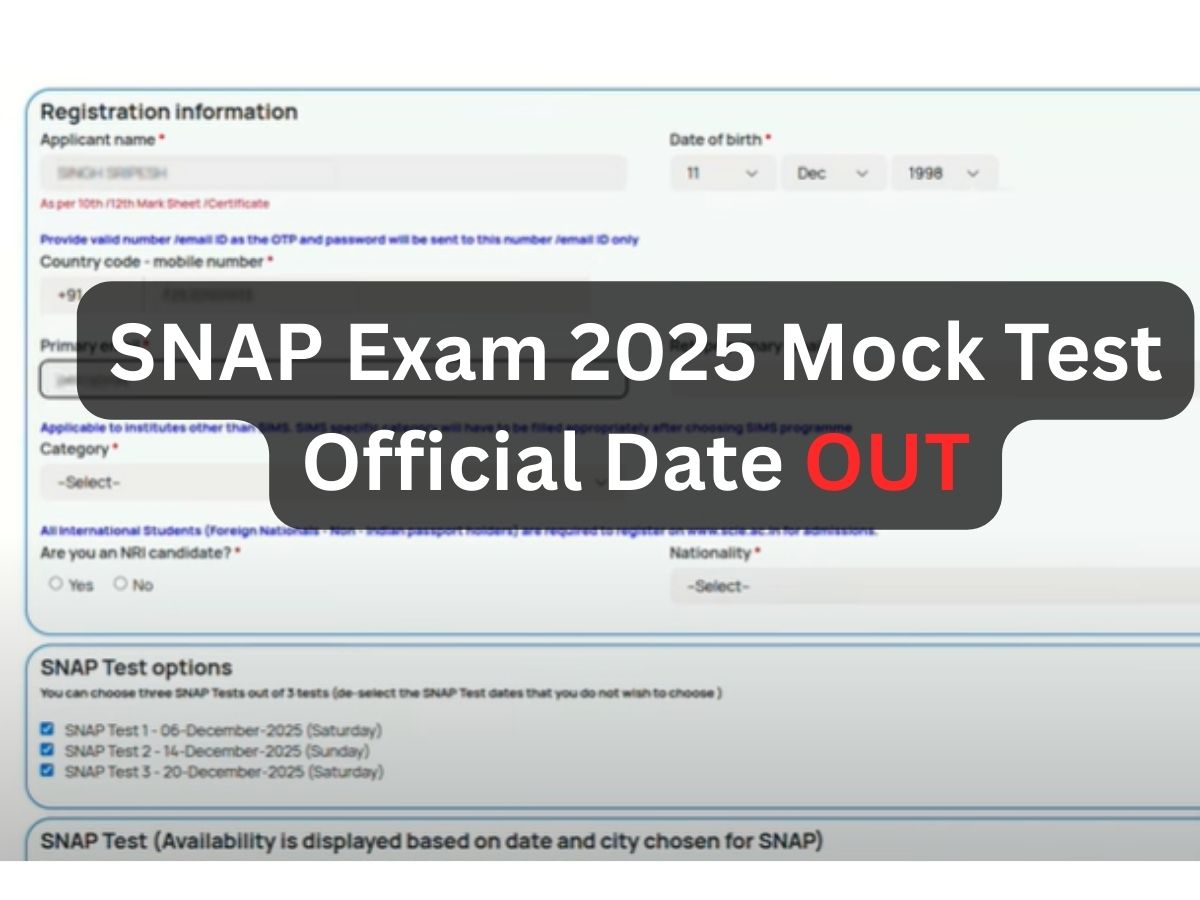 SNAP 2025 Mock Test 2 Official Date Announced, How to Register Via Direct Link| Click Here