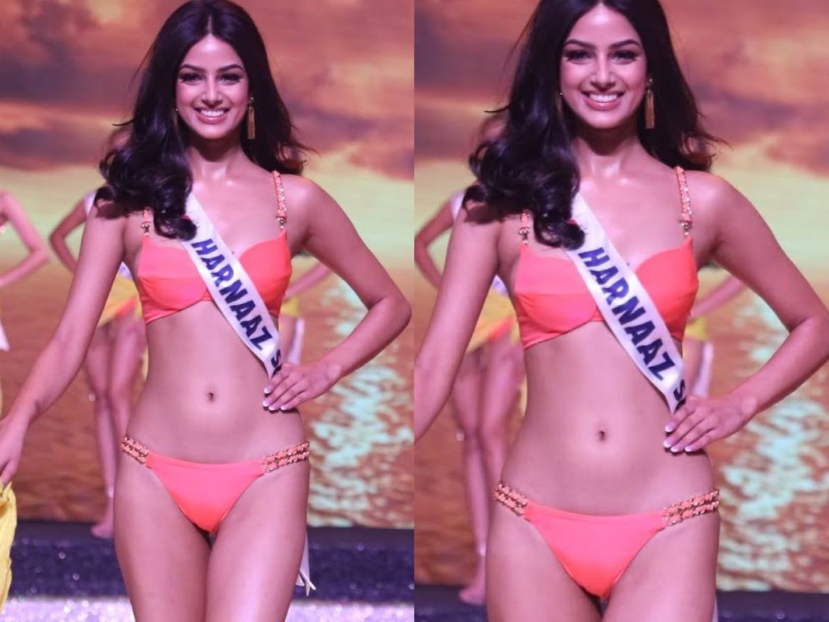 Harnaaz Sandhu in Pageant Bikini