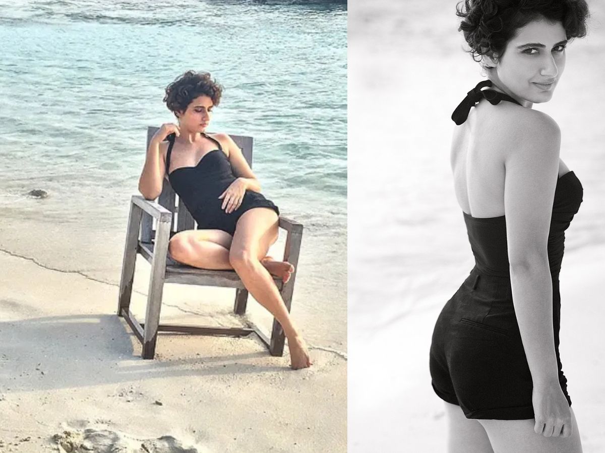 Fatima Sana Shaikh in Black Swimsuit
