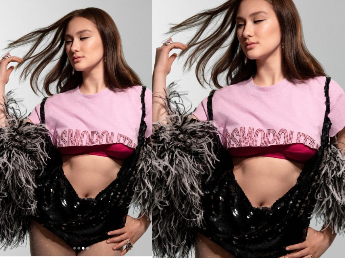 Lola Tung in Shimmery Glam