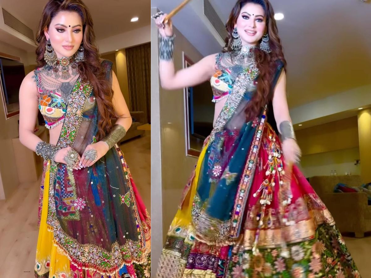 Urvashi Rautela Chaniya Choli Idea for Garba Night
