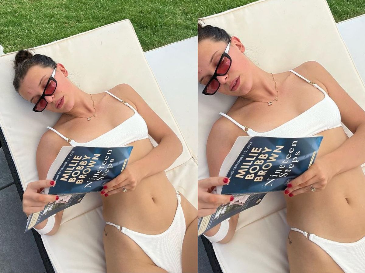 Millie Bobby Brown in White Bikini