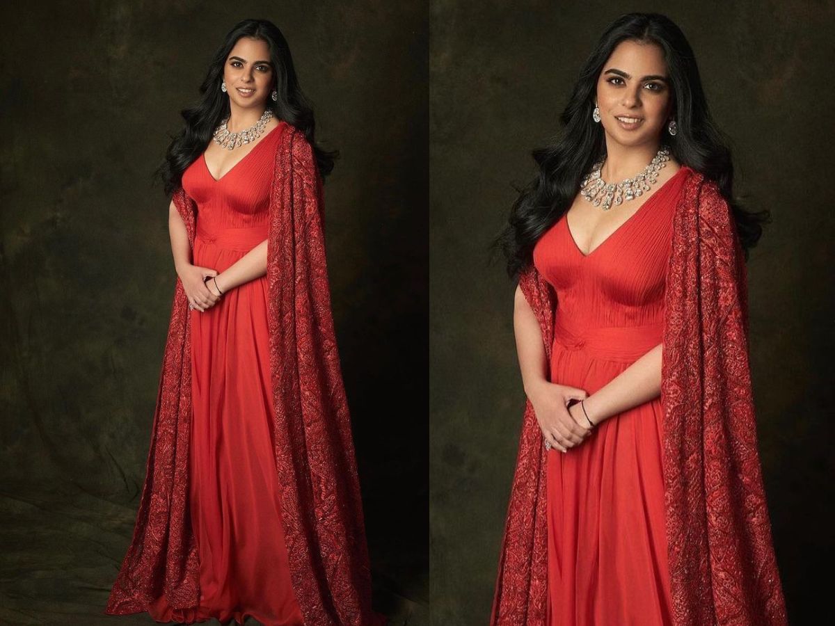 Isha Ambani in Red Gown
