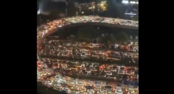 WATCH! Jam Packed Traffic In Delhi Jaipur Highway In Gurugram Amid Heavy Rain