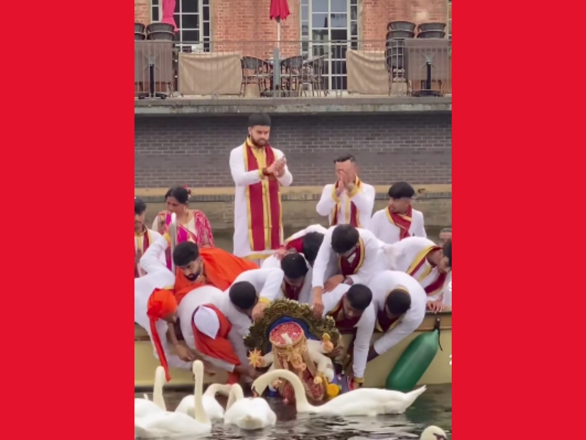 Video of Ganesh Visarjan in UK captivates millions on social media.