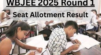 WBJEE 2025 Round 1 Seat Allotment result Out at wbjeeb.nic.in: Check Direct Link