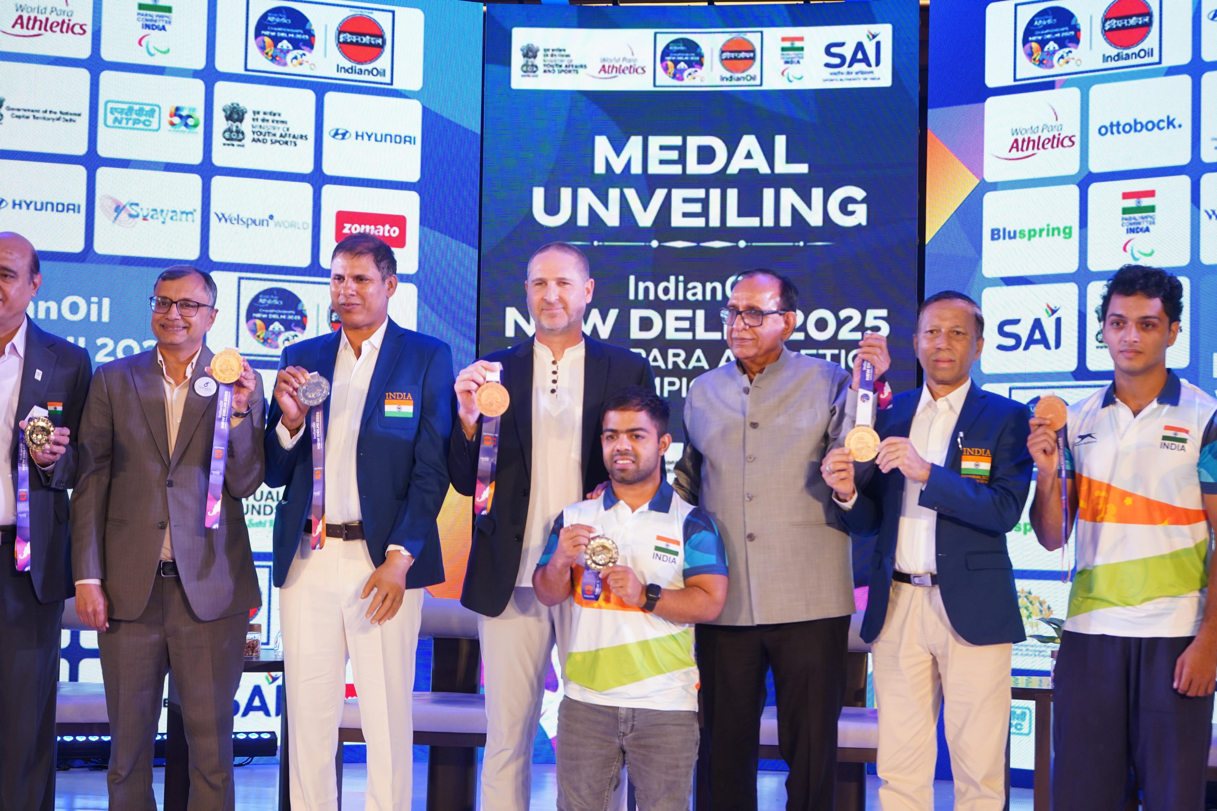India Unveils Striking Medals For IndianOil New Delhi 2025 World Para Athletics Championships Ahead Of Historic Event