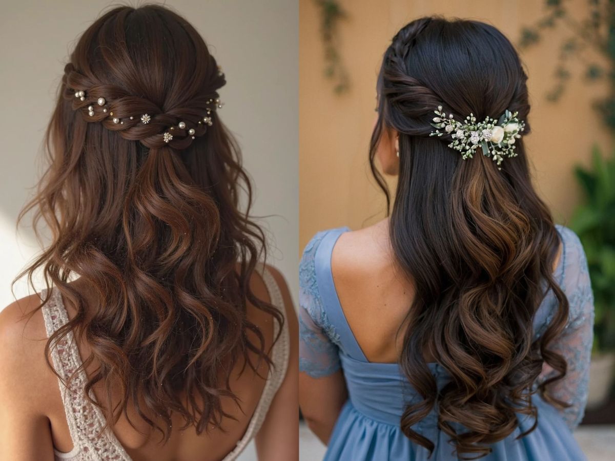 Half-Up Twisted Hairstyle