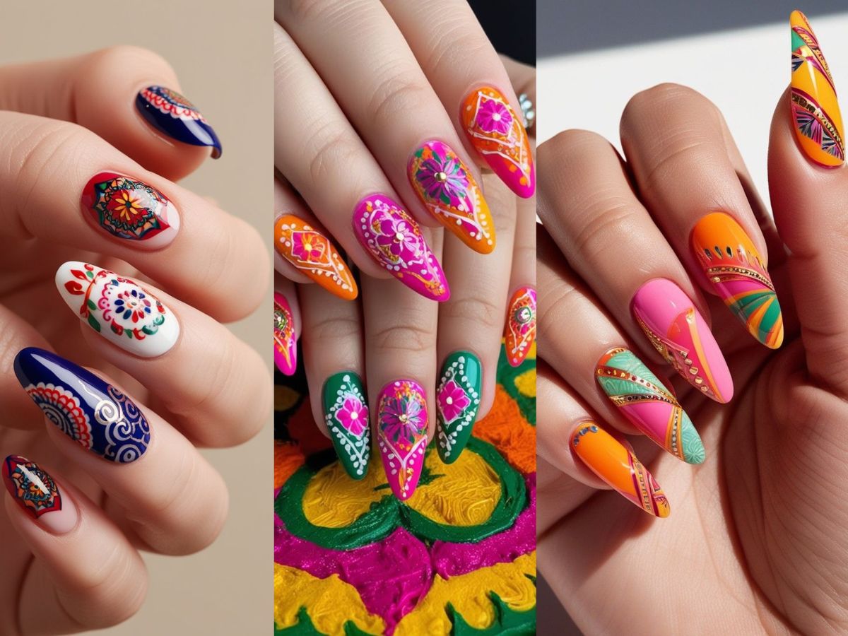 Rangoli Inspired Nail Art