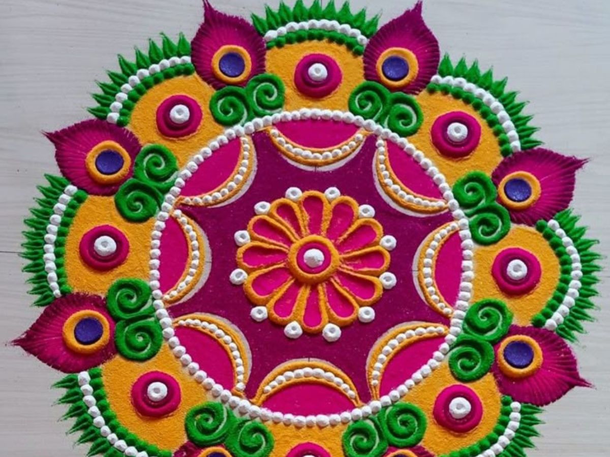 Mandala style rangoli