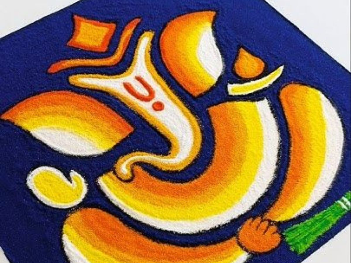 Geometric fusion rangoli