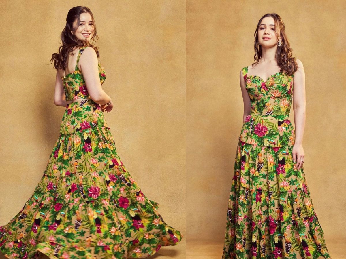 Green floral co-ord set