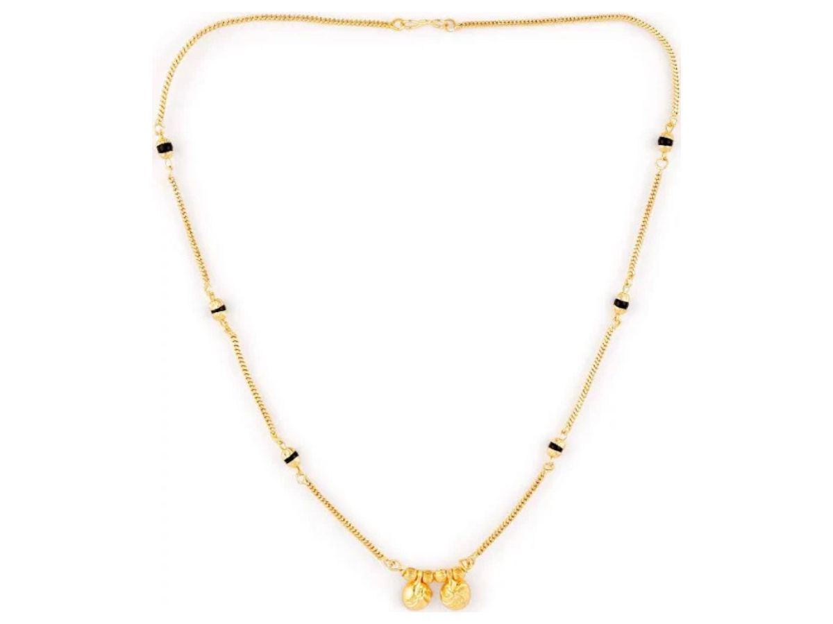 Minimalist Gold Charm Mangalsutra