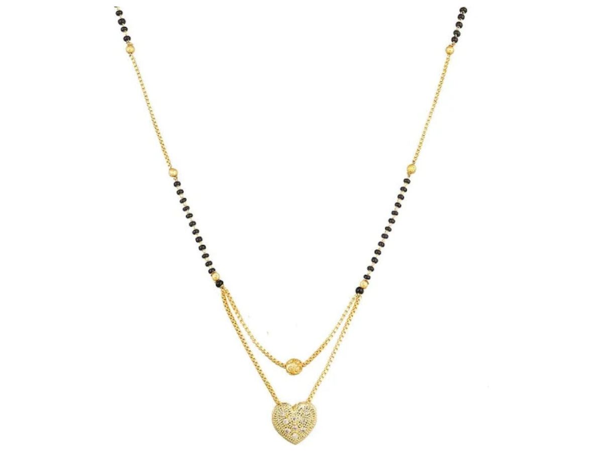Heart-Shaped Pendant Mangalsutra