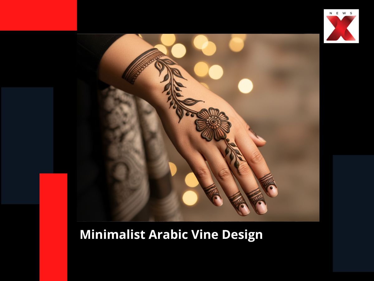 Minimalist Arabic Vine Design