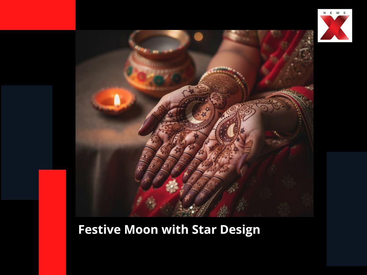 Festive Moon with Star Design