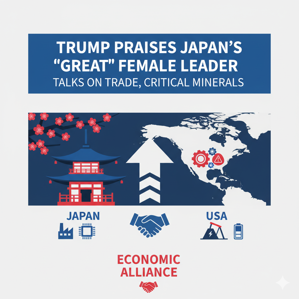 Donald Trump praises Japan’s female leader during trade and critical minerals talks