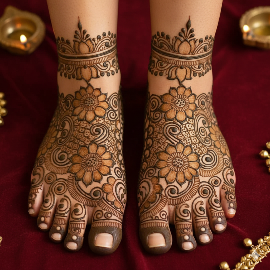 Feet Mehndi for Karwa Chauth