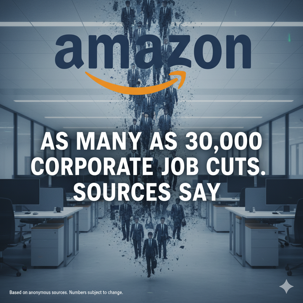 Amazon job cuts 2025 corporate layoffs restructuring report, This would represent the largest job cut at Amazon since around 27,000 jobs were eliminated starting in late 2022.