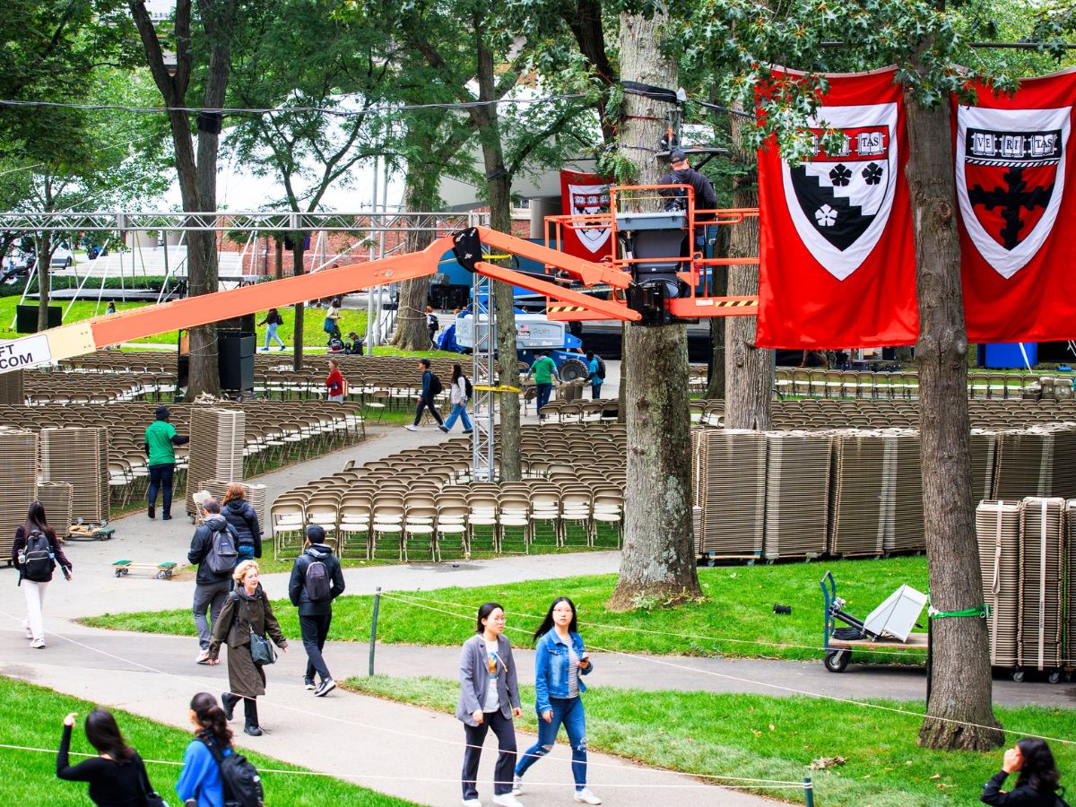 Harvard University briefly locked down after a man opened fire near campus.