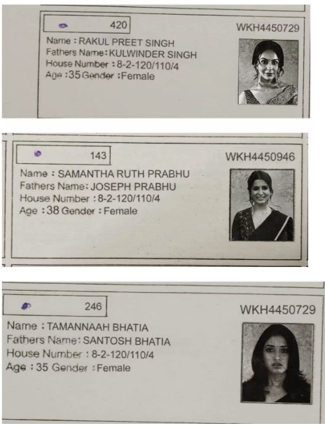 Jubilee Hills Bypoll: Fake IDs With Tamannaah Bhatia, Samantha Ruth Prabhu And Rakulpreet Singh Photos Trigger EC Investigation