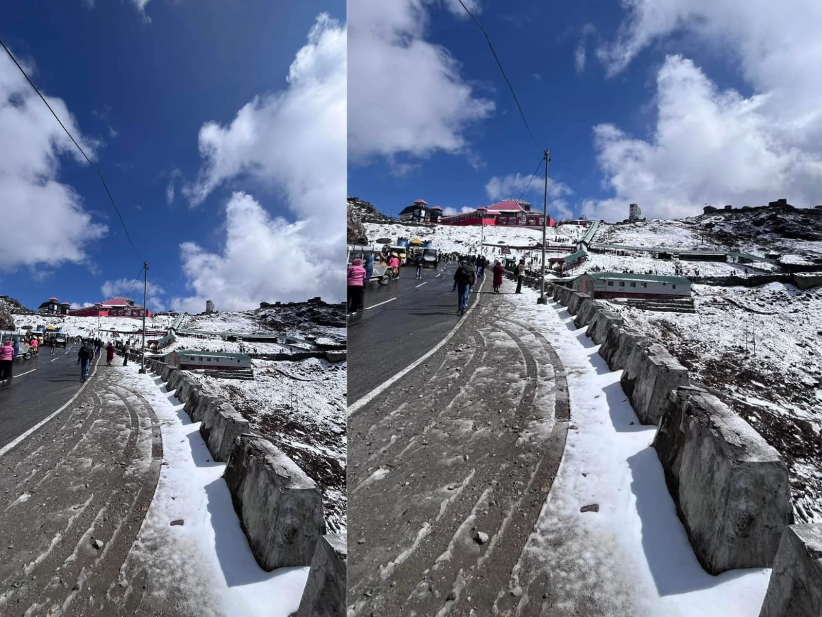 Tourists Turn Snowfall Into a Memorable Experience