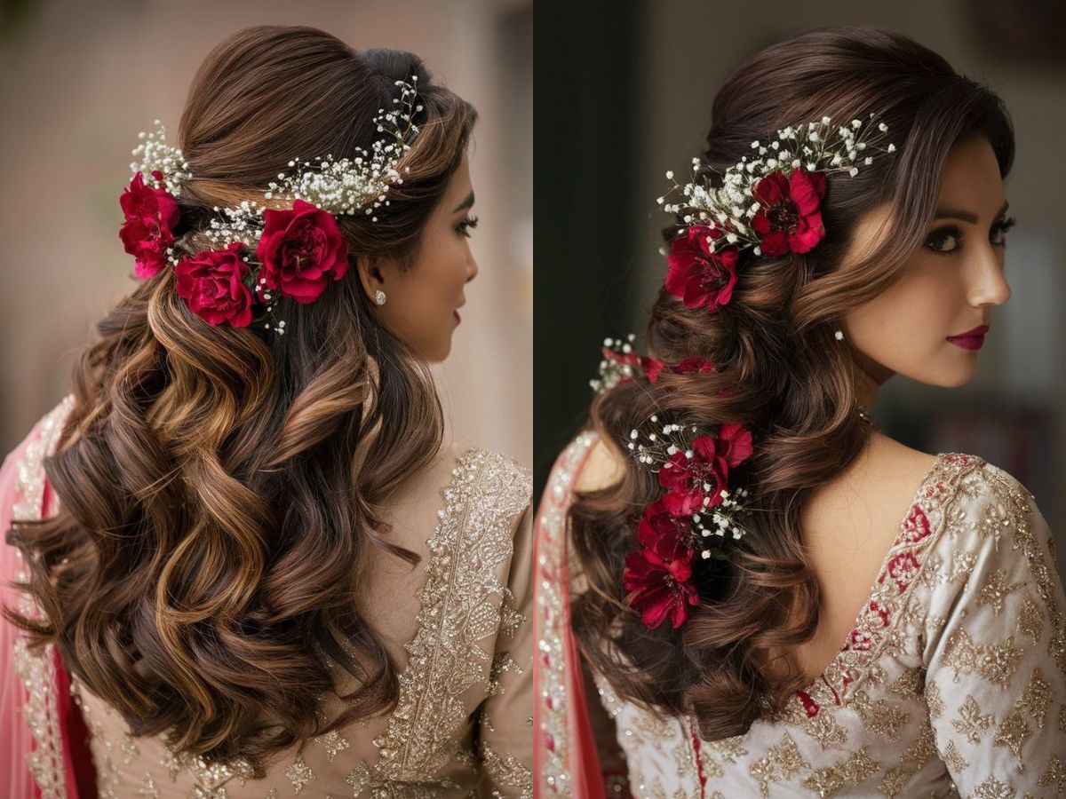 Floral Curls Hairstyle