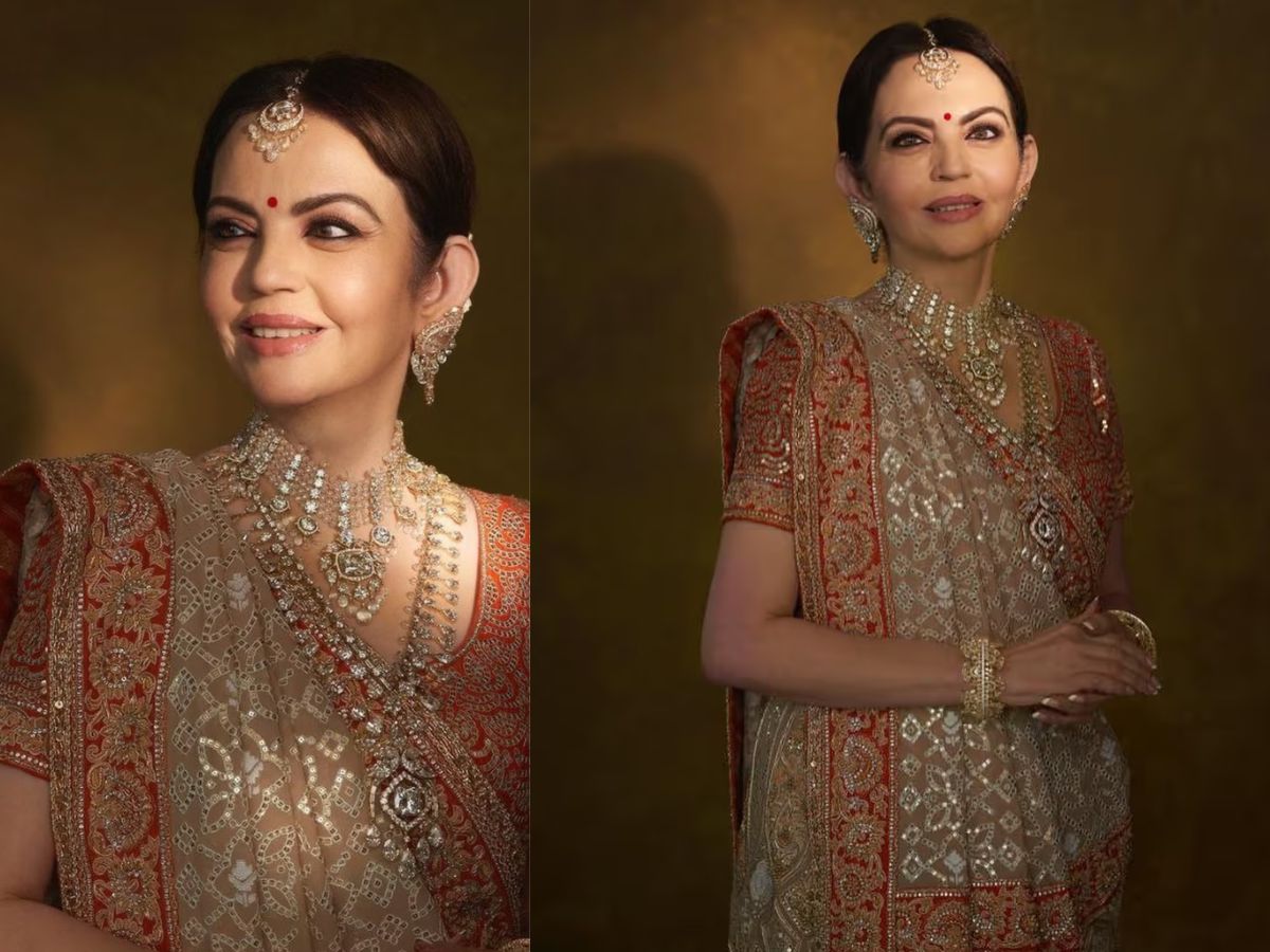 Nita Ambani in Diamond & Polki Set