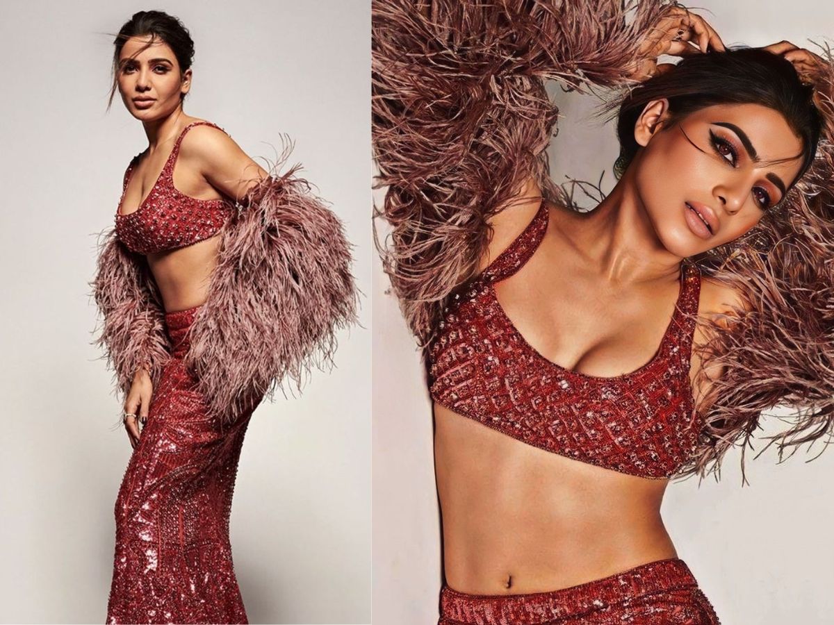 Samantha Ruth Prabhu in Deep U Neck Blouse