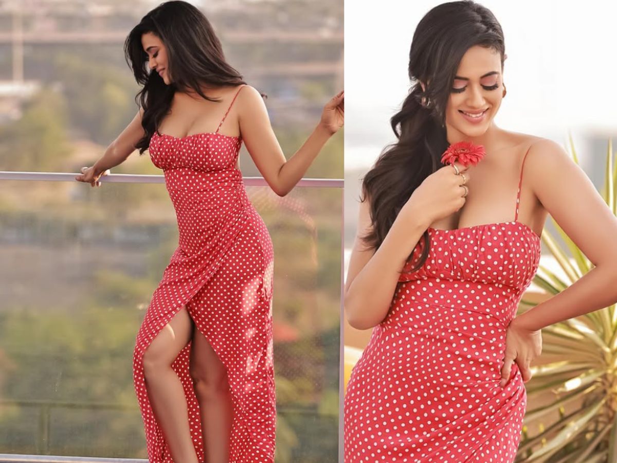 Shweta Tiwari in Polka Dot Dress