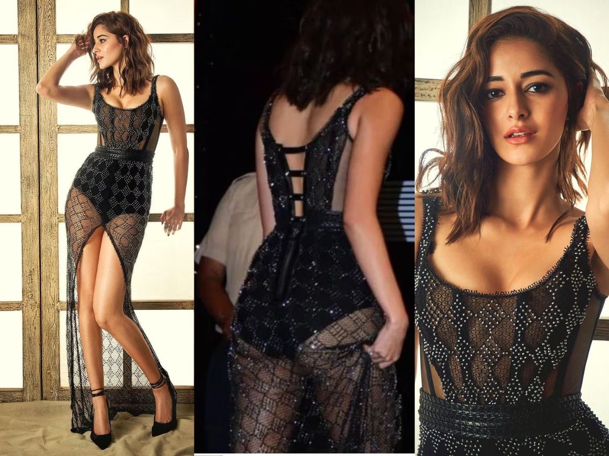 Ananya Panday in See-through Black Dress