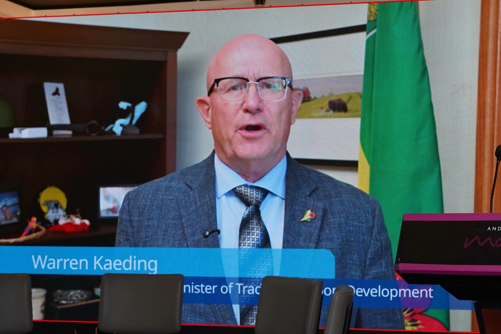 Warren Kaeding Minister Saskatchewan Trade & Invest, speaks at the third instalment of the Saskatchewan Trade and Investment Roadshow Focus Agriculture and Agritech series in Mumbai.