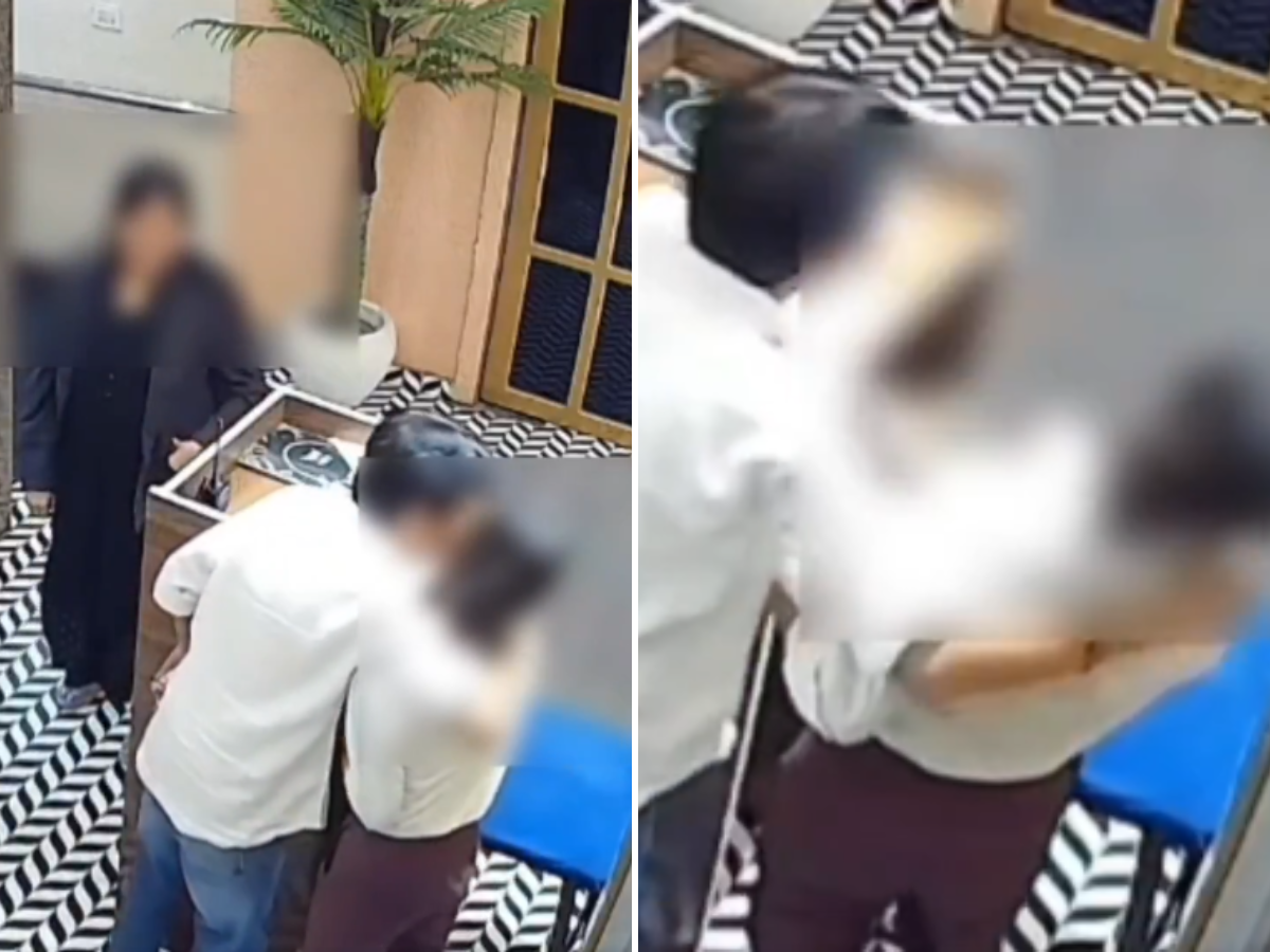 The Man misbehaving with the receptionist (PHOTO: X)