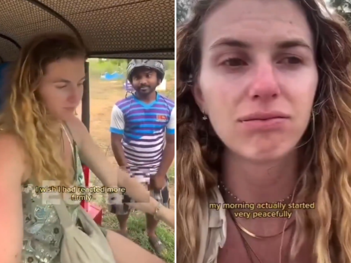 Sri Lankan stalker EXPOSES & PLEASURES himself to white girl refusing 'SEX' (PHOTO: X)