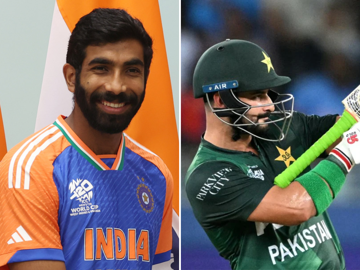 Jasprit Bumrah and Sahibzada Farhan (PHOTO: WIKI/X )