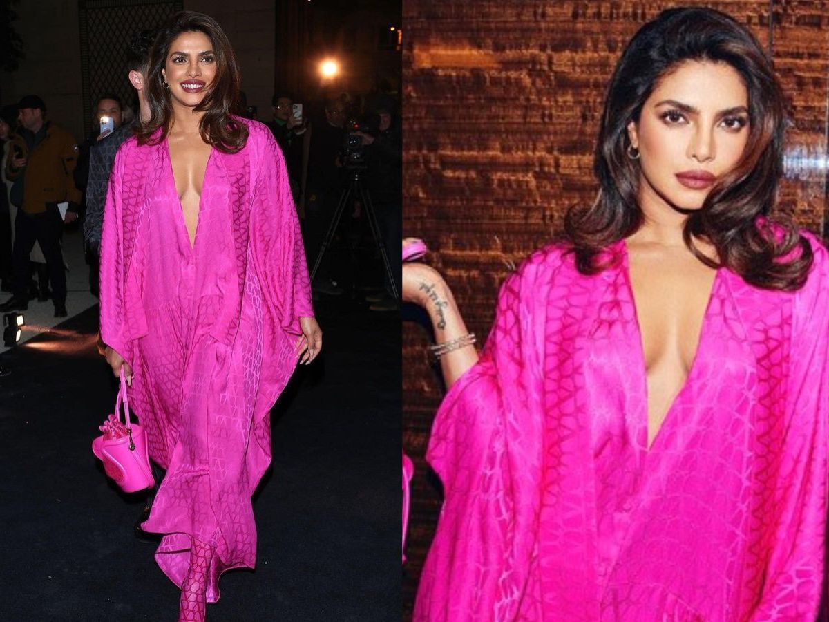 Priyanka Chopra in Long Sleeve Gown