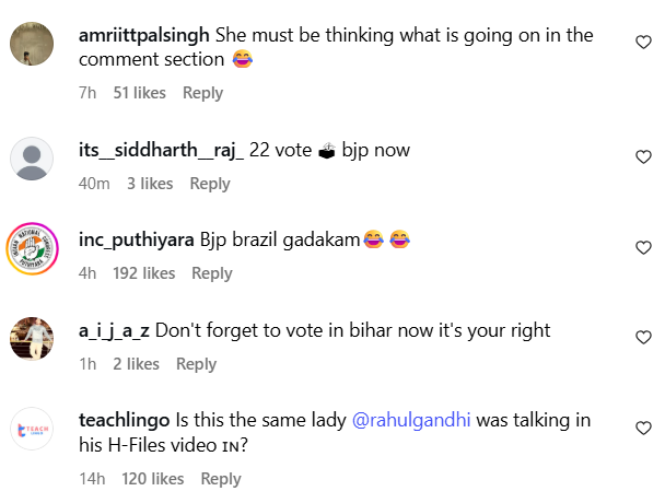 viral-mix-up-who-is-larissa-bonesi-aryan-khans-brazilian-gfs-instagram-flooded-with-comments-after-rahul-gandhis-haryana-vote-chori-allegations Viral Mix-Up: Who Is Larissa Bonesi? Aryan Khan’s Brazilian GF’s Instagram Flooded With Comments After Rahul Gandhi’s Haryana ‘Vote Chori’ Allegations