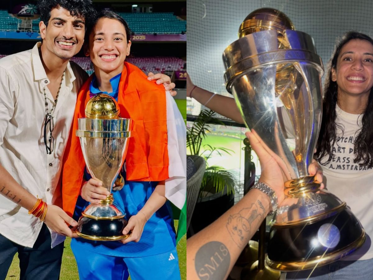 Palash Muchhal’s ‘SM18’ Tattoo Tribute to Smriti Mandhana Steals Spotlight After India’s World Cup Win