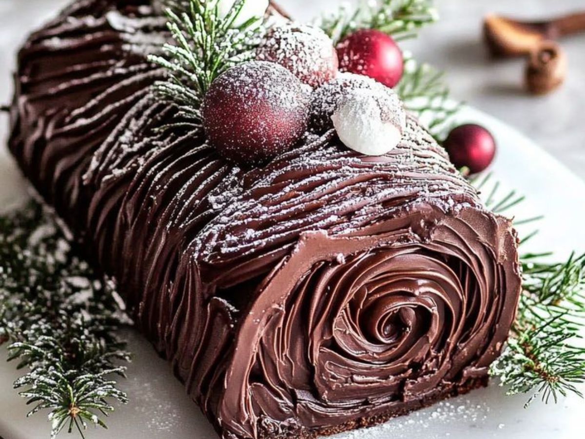 Bûche de Noël / Yule Log Cake (France)