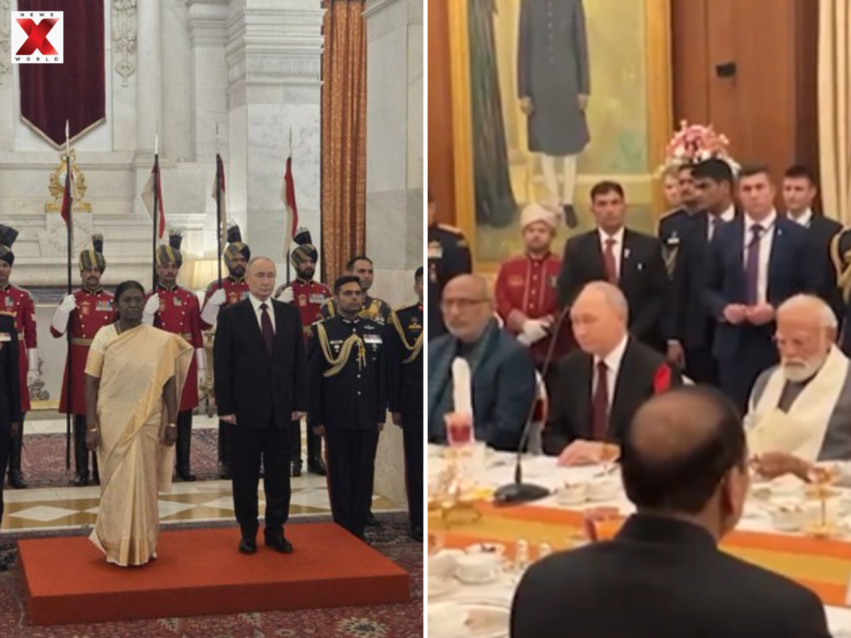 PM Modi & President Putin Sit Side By Side At State Banquet As President Murmu Delivers Her Speech (PHOTO: X)