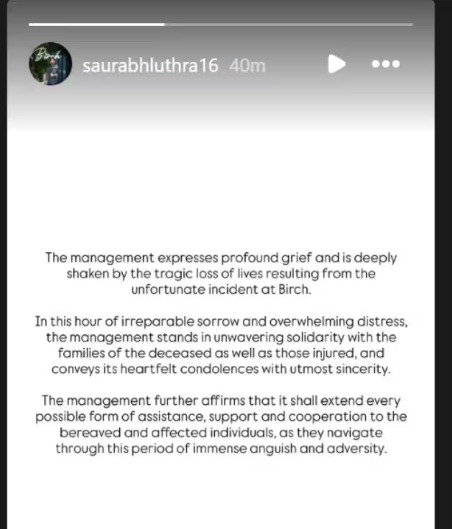 goa-nightclub-fire-tragedy-arpora-birch-by-romeo-lane-owner-saurabh-luthra-gaurav-luthra-breaks-silence-instagram-statement-25-deaths-cylinder-blast-police-issue-lookout-notice Goa Nightclub Fire: Absconding Owner Saurabh Luthra Finally Breaks Silence After 25 Deaths, Police Issue Lookout Notice