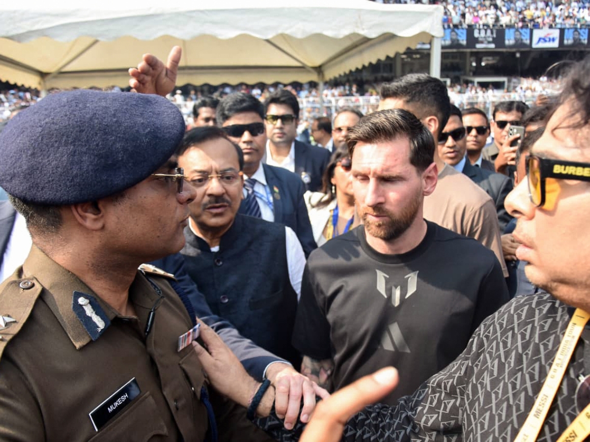 Messi seemed pleased at first but grew confused amid chaos at Kolkata event, prompting fan unrest and early Salt Lake Stadium exit.