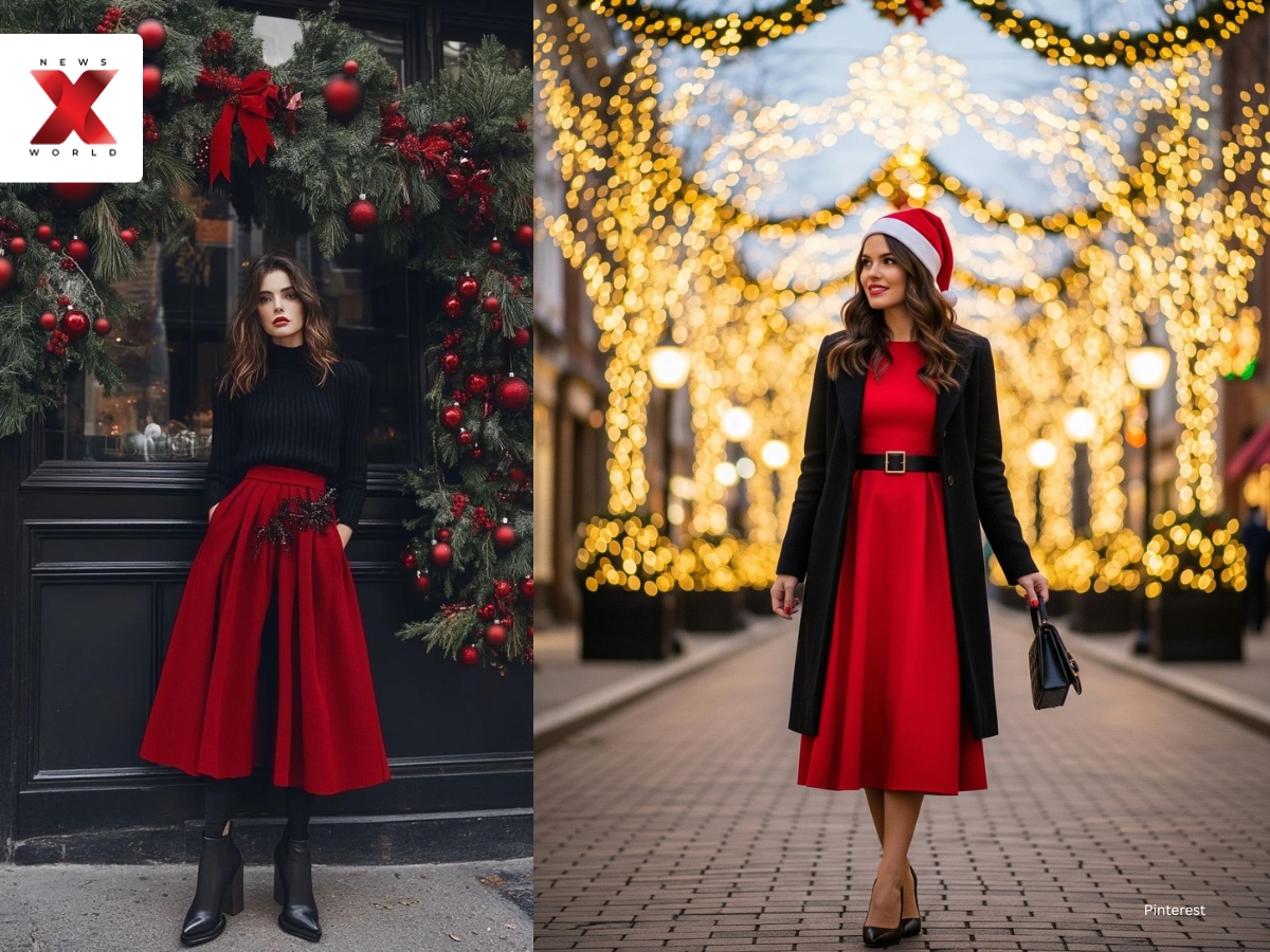 Little Black Dress with Festive Touch