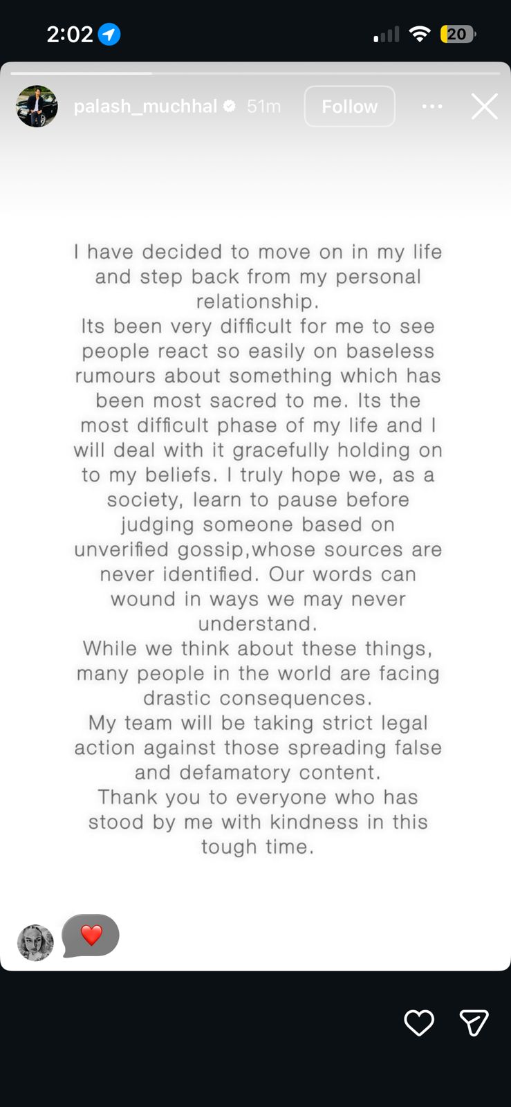 seconds-after-smriti-mandhana-officially-cancels-wedding-palash-muchhal-calls-cheating-allegations-baseless-warns-of-strict-legal-action Seconds After Smriti Mandhana Officially Cancels Wedding, Palash Muchhal Calls Cheating Allegations ‘Baseless,’ Warns of Strict Legal Action