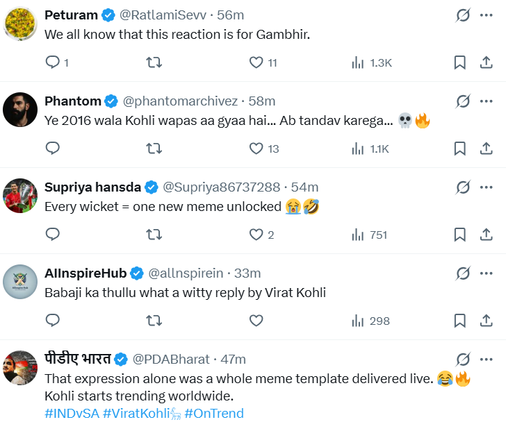 Viral Video: Virat Kohli Dances, Celebrates Quinton de Kock’s Wicket With ‘Baba Ji Ka Thullu’ Gesture But Fans Say, ‘It Is For Gautam Gambhir And Ajit Agarkar’