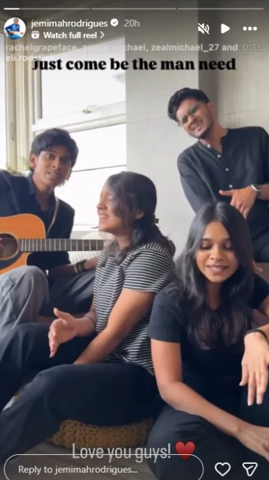 be-the-man-jemimah-rodrigues-cryptic-post-raises-eyebrows-after-smriti-mandhana-calls-of-wedding-with-palash-muchhal ‘Be The Man…’ Jemimah Rodrigues’ Cryptic Post Raises Eyebrows After Smriti Mandhana Calls Of Wedding With Palash Muchhal