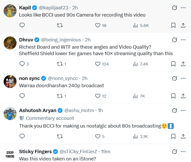 Vijay Hazare Trophy: ‘Richest Board’ BCCI Gets Slammed For Sharing Poor Quality Of Virat Kohli, Rohit Sharma Centuries, Fans Ask, ‘Was This Recorded On Nokia?’