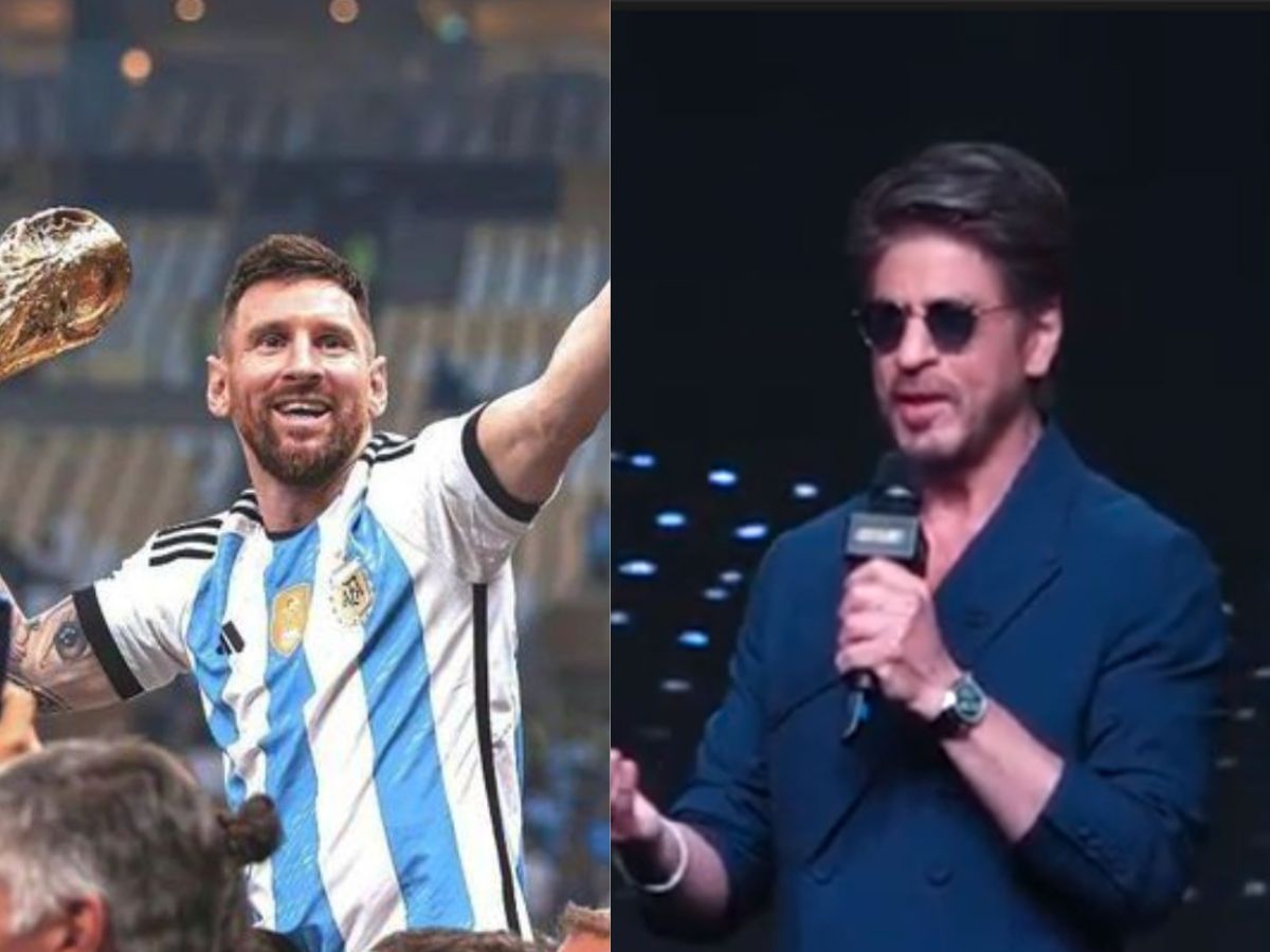 WATCH: Shah Rukh Khan Arrives In Kolkata With Son AbRam Ahead Of Meeting Football Legend Lionel Messi