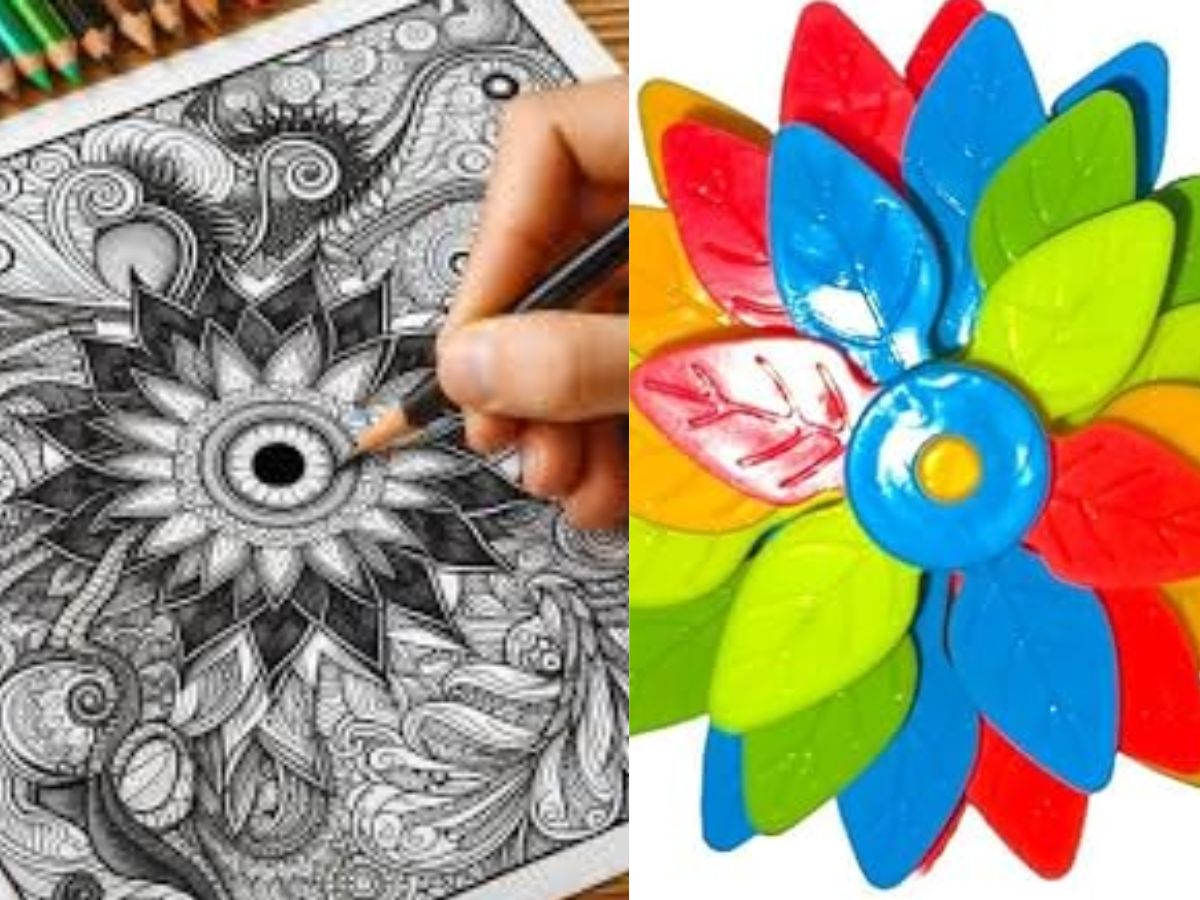 Stress Relief & Focus (Coloring Book/Fidget Toy)